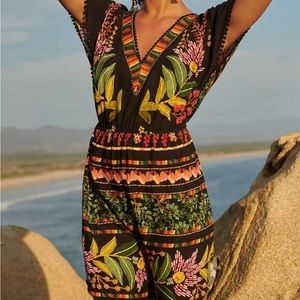 Anthropologie Farm Rio Nieves Cover Up Tunic Dress